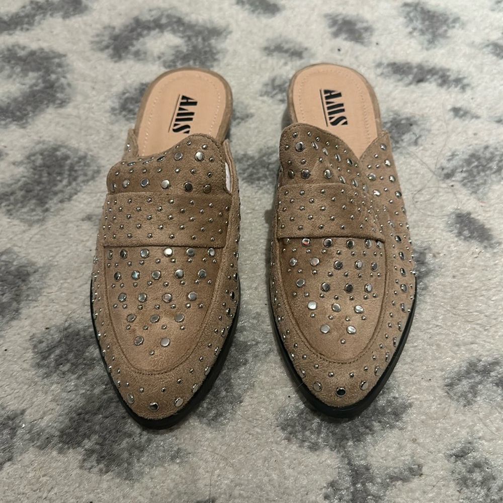 Ams slip on backless mules